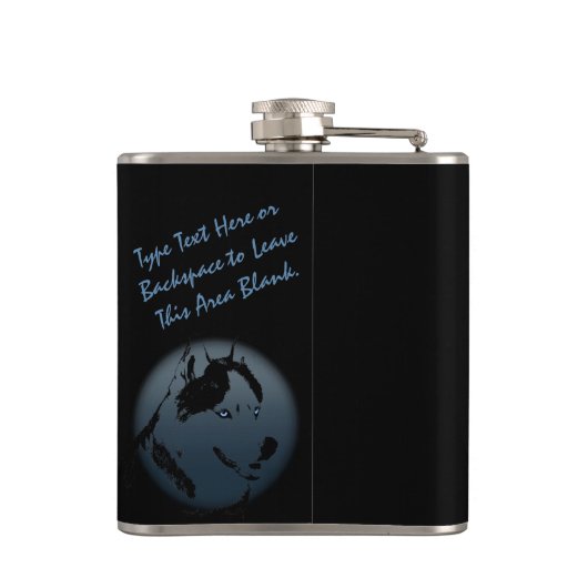 Echterlenmeyer Aangepaste Siberische Husky Drink F Heupfles (Achterkant)