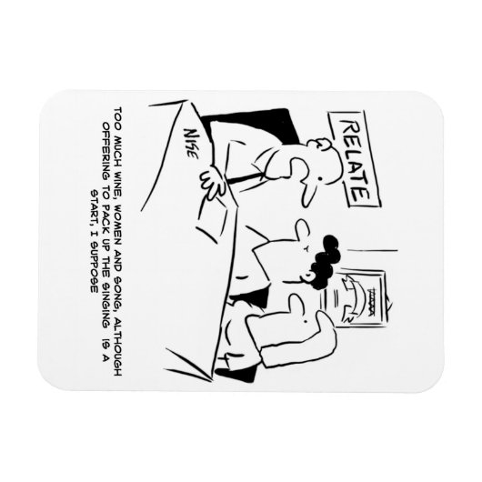 Echtgenaanbiedingen om het zingen op te geven magneet (Horizontaal)