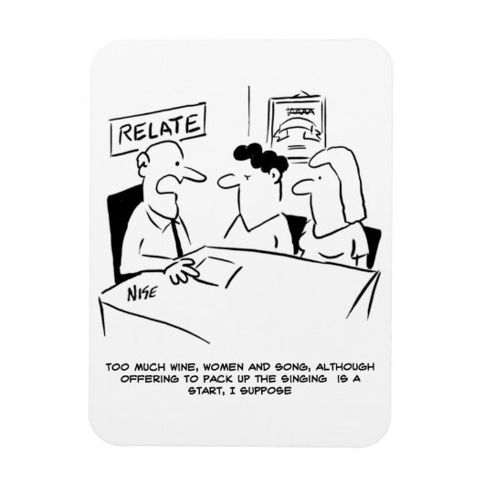 Echtgenaanbiedingen om het zingen op te geven magneet (Verticaal)