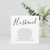 Echtgengedicht van vrouw kaart (Staand voorkant)