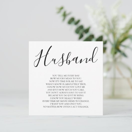 Echtgengedicht van vrouw kaart (Staand voorkant)