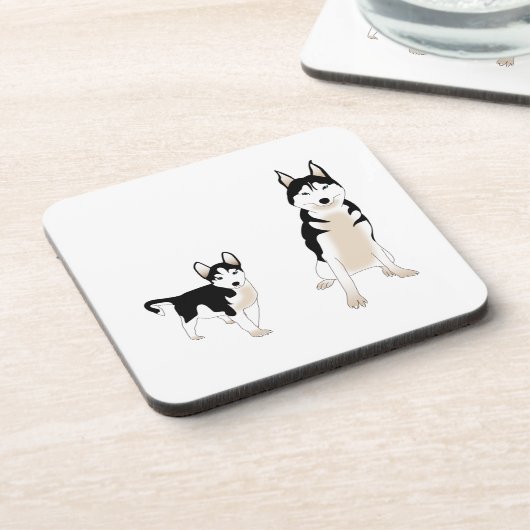 Echtgenige onderzetters met kurk achteruit. (Linkerzijde)