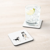 Echtgenige onderzetters met kurk achteruit. (Rechterzijde)