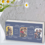 Echtgenoot 3 Verticale foto-liefdewoorden geperson Houten Kist Print<br><div class="desc">Een cadeautje voor een houten fotoblok voor je man, vriend of verloofde - of een andere goede vriend of relatie. Het fotomalplaatje toont 3 van uw favoriete foto's in verticaal formaat met rond gemaakte hoeken. Met een liefdevolle tekst in een duidelijk, handgeschreven script, waarin staat: "[naam] Ik gaf je mijn...</div>