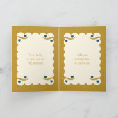 Echtgenoot 50e jubileum uilen goud blauw kaart (Binnen)