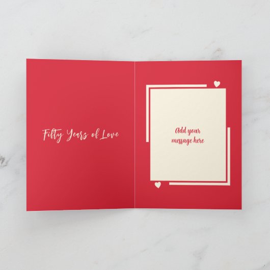 Echtgenoot 50ste verjaardag we maakte het rood kaart (Binnen)