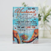 Echtgenoot Aan Mijn Echtgenoot Olifant RSVP Kaartje (Staand voorkant)