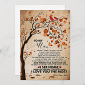 Echtgenoot Aan mijn echtgenoot zie ik thuis Feestdagenkaart (Voorkant / Achterkant)