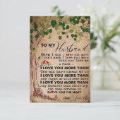 Echtgenoot Aan mijn man ik hou meer van jou RSVP Kaartje (Staand voorkant)