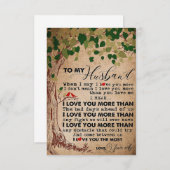 Echtgenoot Aan mijn man ik hou meer van jou RSVP Kaartje (Voorkant / Achterkant)