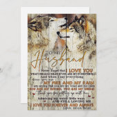 Echtgenoot Aan mijn man ik hou van jou Feestdagenkaart (Voorkant / Achterkant)