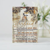 Echtgenoot Aan Mijn Man Ik Hou Van Jou RSVP Kaartje (Staand voorkant)