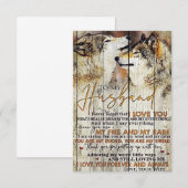 Echtgenoot Aan Mijn Man Ik Hou Van Jou RSVP Kaartje (Voorkant / Achterkant)