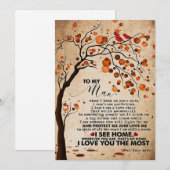 Echtgenoot Aan Mijn Man Ik Zie Thuis Feestdagenkaart (Voorkant / Achterkant)