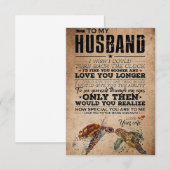 Echtgenoot aan mijn man Liefde je langer RSVP Kaartje (Voorkant / Achterkant)