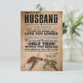 Echtgenoot aan mijn man Liefde voor jou langer RSVP Kaartje (Staand voorkant)