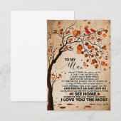 Echtgenoot Aan mijn man zie ik thuis RSVP Kaartje (Voorkant / Achterkant)