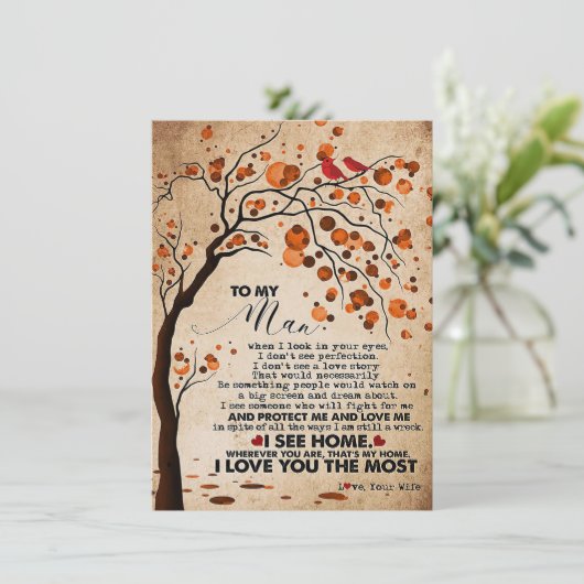 Echtgenoot Aan Mijn Man Zie Thuis Kaart (Staand voorkant)