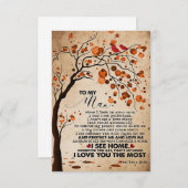 Echtgenoot Aan Mijn Man Zie Thuis RSVP Kaartje (Voorkant / Achterkant)