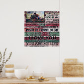 Echtgenoot aan mijn vrouw brief | Offertes voor li Poster (Keuken)