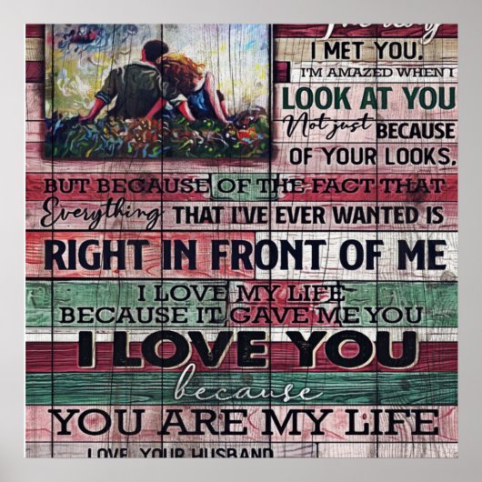 Echtgenoot aan mijn vrouw brief | Offertes voor li Poster (Voorkant)