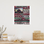 Echtgenoot aan mijn vrouw brief | Offertes voor li Poster (Keuken)