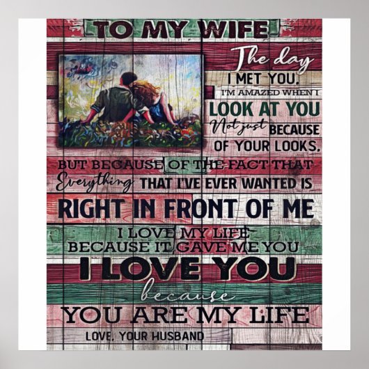 Echtgenoot aan mijn vrouw brief | Offertes voor li Poster (Voorkant)