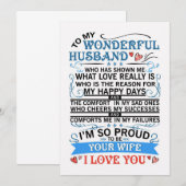 Echtgenoot Aan mijn wonderbaarlijke echtgenoot Bedankkaart (Voorkant / Achterkant)