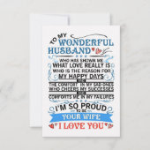 Echtgenoot Aan mijn wonderbaarlijke echtgenoot RSVP Kaartje (Voorkant)