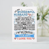 Echtgenoot Aan mijn wonderbaarlijke echtgenoot RSVP Kaartje (Staand voorkant)