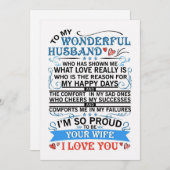 Echtgenoot aan mijn wonderlijke man feestdagenkaart (Voorkant / Achterkant)