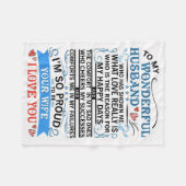 Echtgenoot aan mijn wonderlijke man fleece deken (Voorkant (Horizontaal))