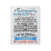 Echtgenoot aan mijn wonderlijke man notitieblok (Linkerzijde)