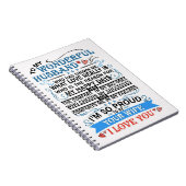 Echtgenoot aan mijn wonderlijke man notitieboek (Rechterzijde)