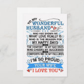 Echtgenoot aan mijn wonderlijke man RSVP kaartje (Voorkant / Achterkant)