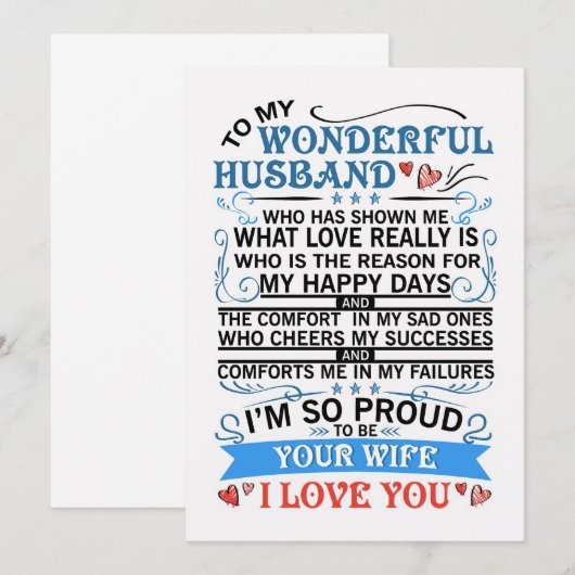 Echtgenoot aan mijn wonderlijke man save the date (Voorkant / Achterkant)