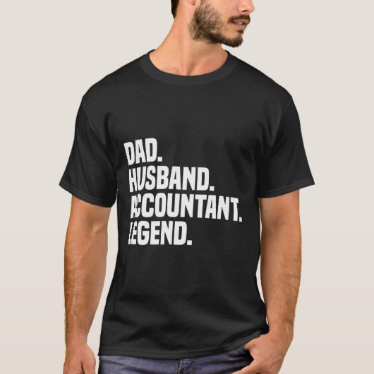 Echtgenoot Accountant Legende Accounting Belasting T-shirt (Voorkant)