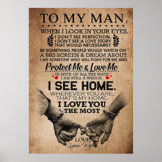 Echtgenoot beschermt me en houdt van mij poster