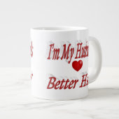 Echtgenoot citaat rode tekst grote koffiekop (Voorkant rechts)