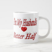 Echtgenoot citaat rode tekst grote koffiekop (Rechts)