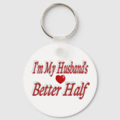 Echtgenoot citaat rode tekst sleutelhanger (Voorkant)