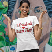 Echtgenoot citaat rode tekst t-shirt