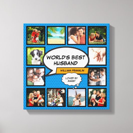 Echtgenoot Cool Moderne Pret Komische Fotocollage Canvas Afdruk (Voorkant)