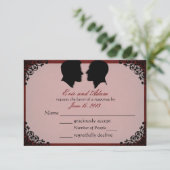 Echtgenoot Custom Gay Wedding RSVP-kaarten Kaart (Staand voorkant)