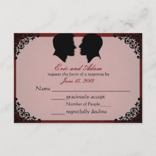 Echtgenoot Custom Gay Wedding RSVP-kaarten Kaart