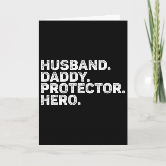 Echtgenoot Daddy Beschermer Held Grappige Papa Vad Kaart (Voorkant)