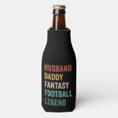 Echtgenoot Daddy Fantasy Football Legende Vintage Flesjeskoeler (Fles Voorkant)