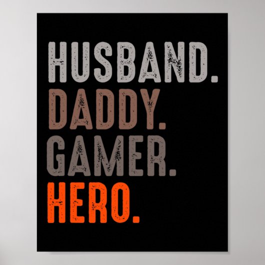 Echtgenoot Daddy Gamer Held - Esport Liefhebber - Poster (Voorkant)