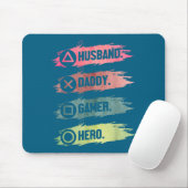 Echtgenoot Daddy Gamer Held Gaming Design Muismat (Met muis)
