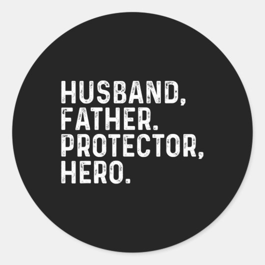 Echtgenoot Daddy Protector Held Vader Vaderdag 202 Ronde Sticker (Voorkant)